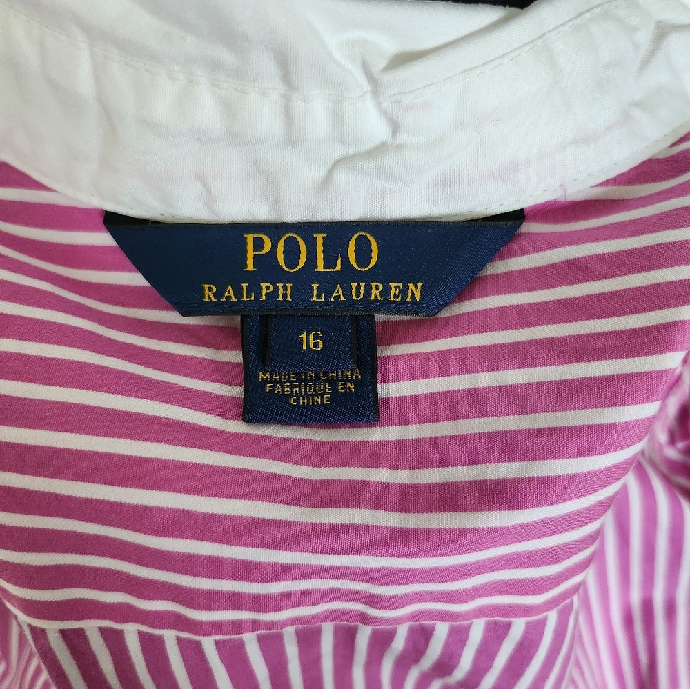 Polo by Ralph Lauren, girls size 16 dress with belt.